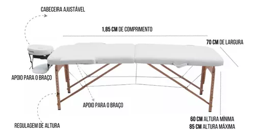 Maca Massagem Maleta Portátil Regulagem De Altura - Image 5