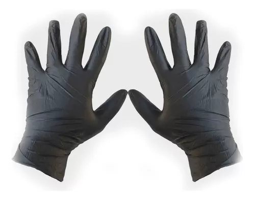 Luva Nitrilica Preta Pp Sem Po Nobre C/100 Kit C/ 5 Un. Cor Preto - Image 2