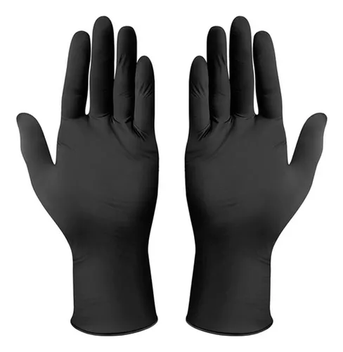 Luva Nitrilica Preta Pp Sem Po Nobre C/100 Kit C/ 5 Un. Cor Preto - Image 3