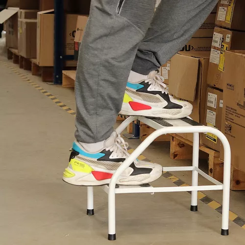 Escada Escadinha Para Maca 2 Degraus Metálica Branca Top - Image 4